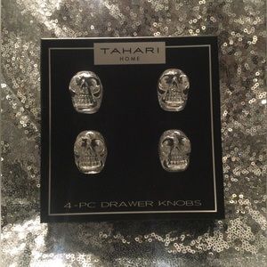 Glass Skull Drawer Pulls Set of 4 💀